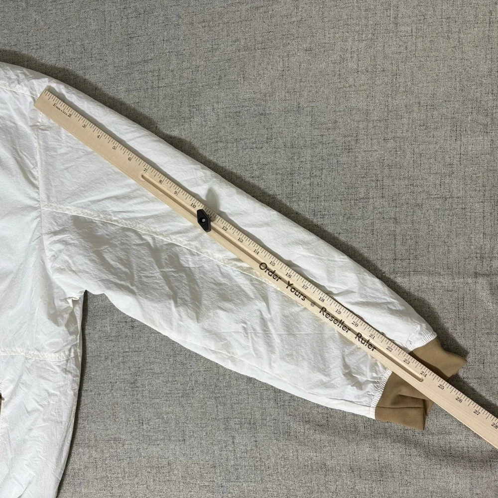 NWT Fabletics Jacket Men XXL Reversible Bomber Jacket Gold White Athletic Zip